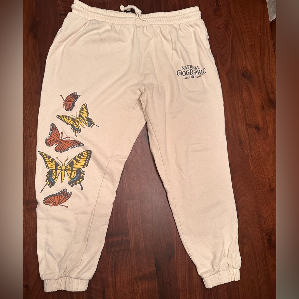 Parks Project National Geographic Beige Butterfly Sweatpants